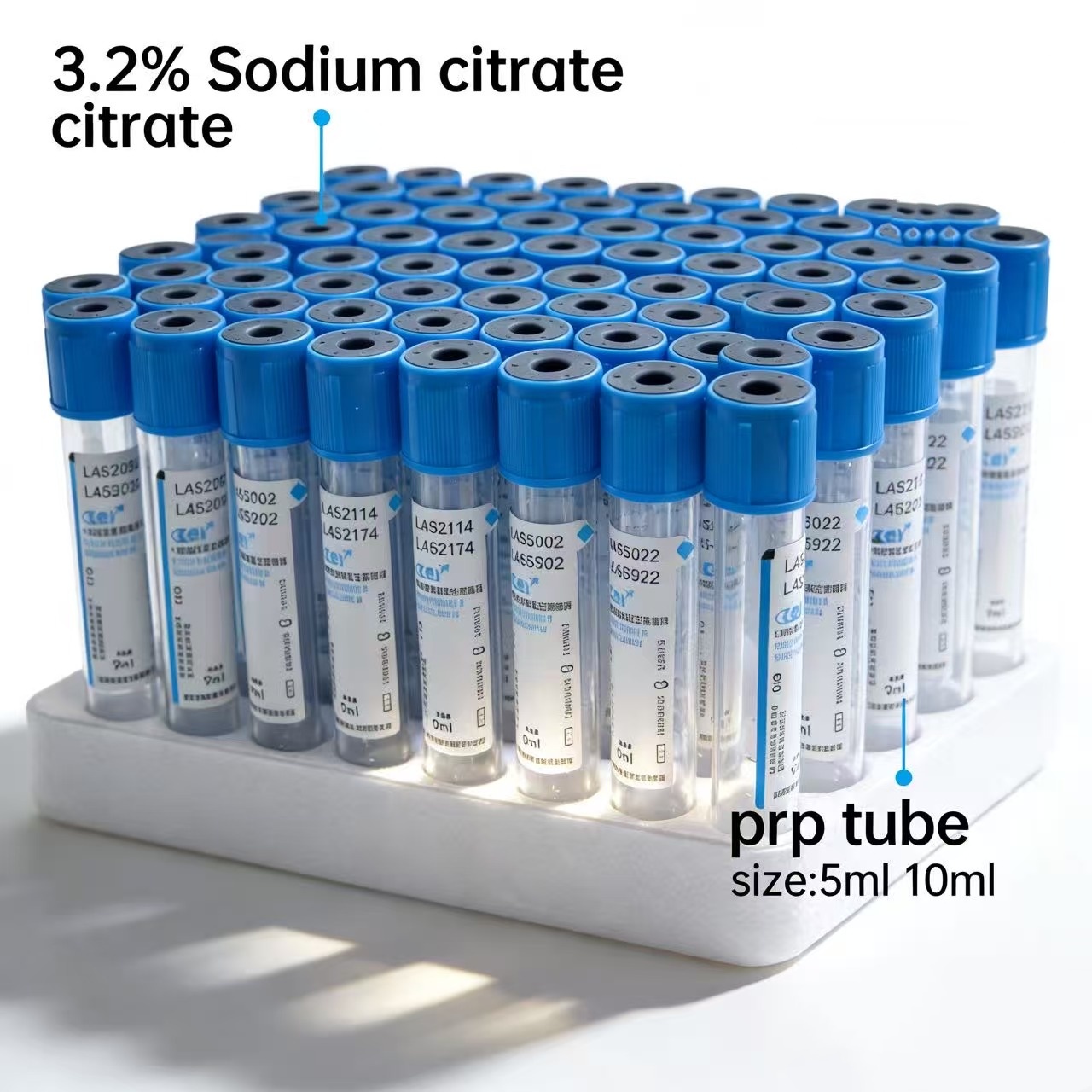 Medical Lab Blood Test - Tubo de vacío desech5ml /10ml tubo